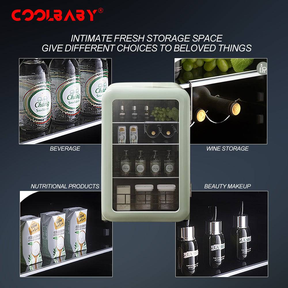 COOLBABY Ice Bar Freezer Household Living Room Small Cold Drink Drinks