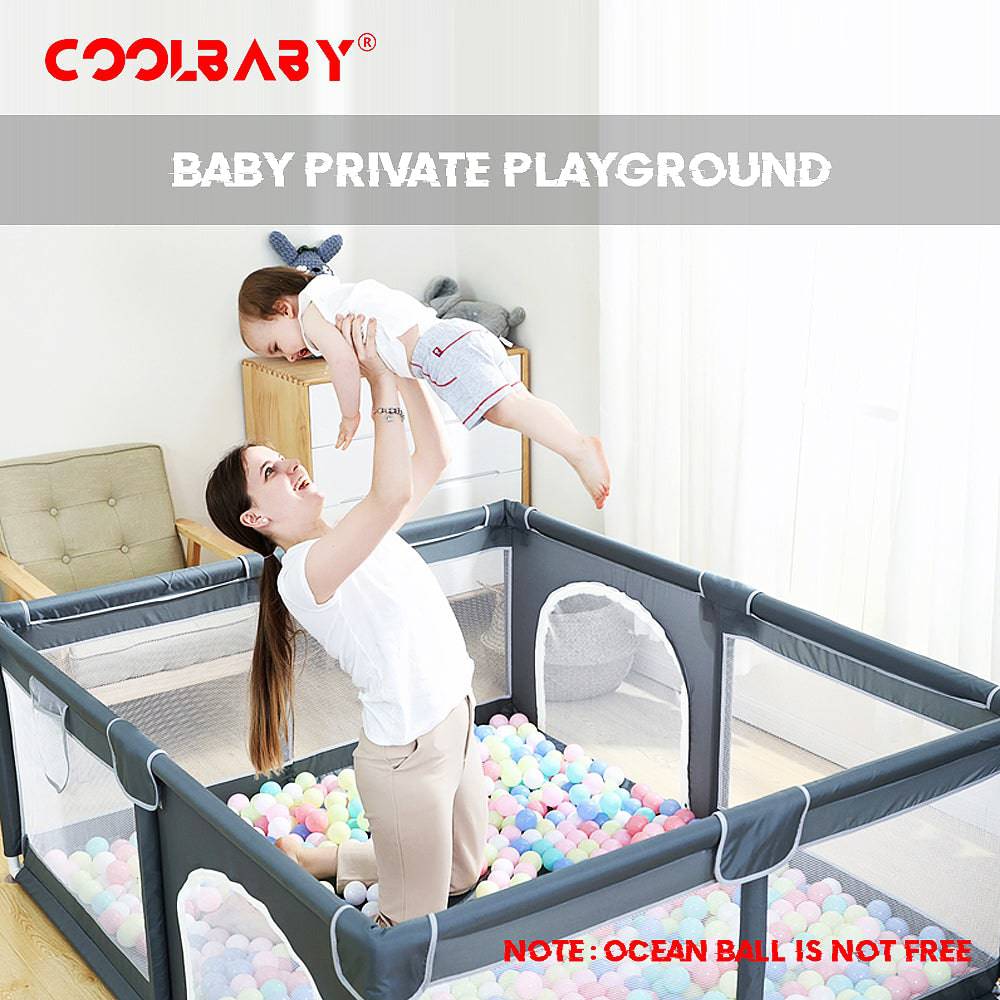 COOLBABY Indoor Baby Playpen - Toddler Safety Fence and Crawling Playground - COOLBABY