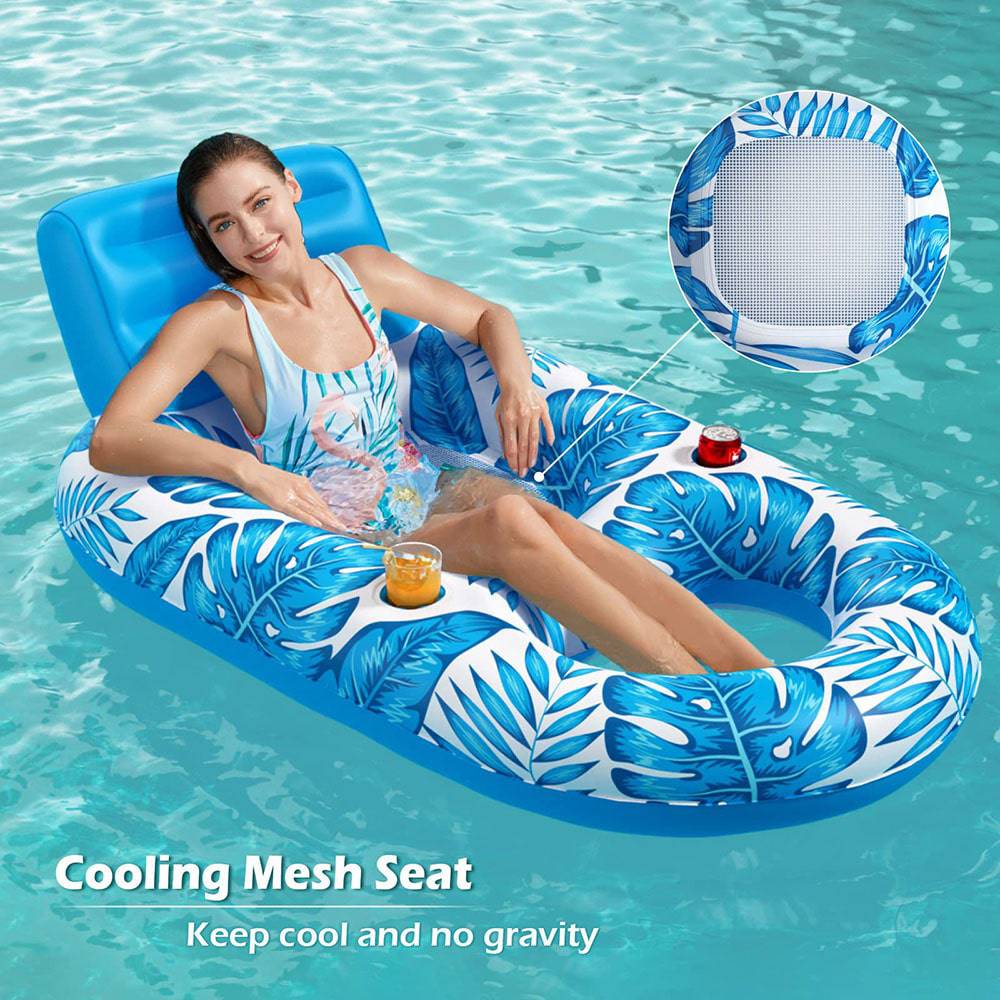 COOLBABY Inflatable Pool Float Adult,Pool Floaties Lounger Floats Rafts Floating Chair Floats Water Floaty - COOLBABY