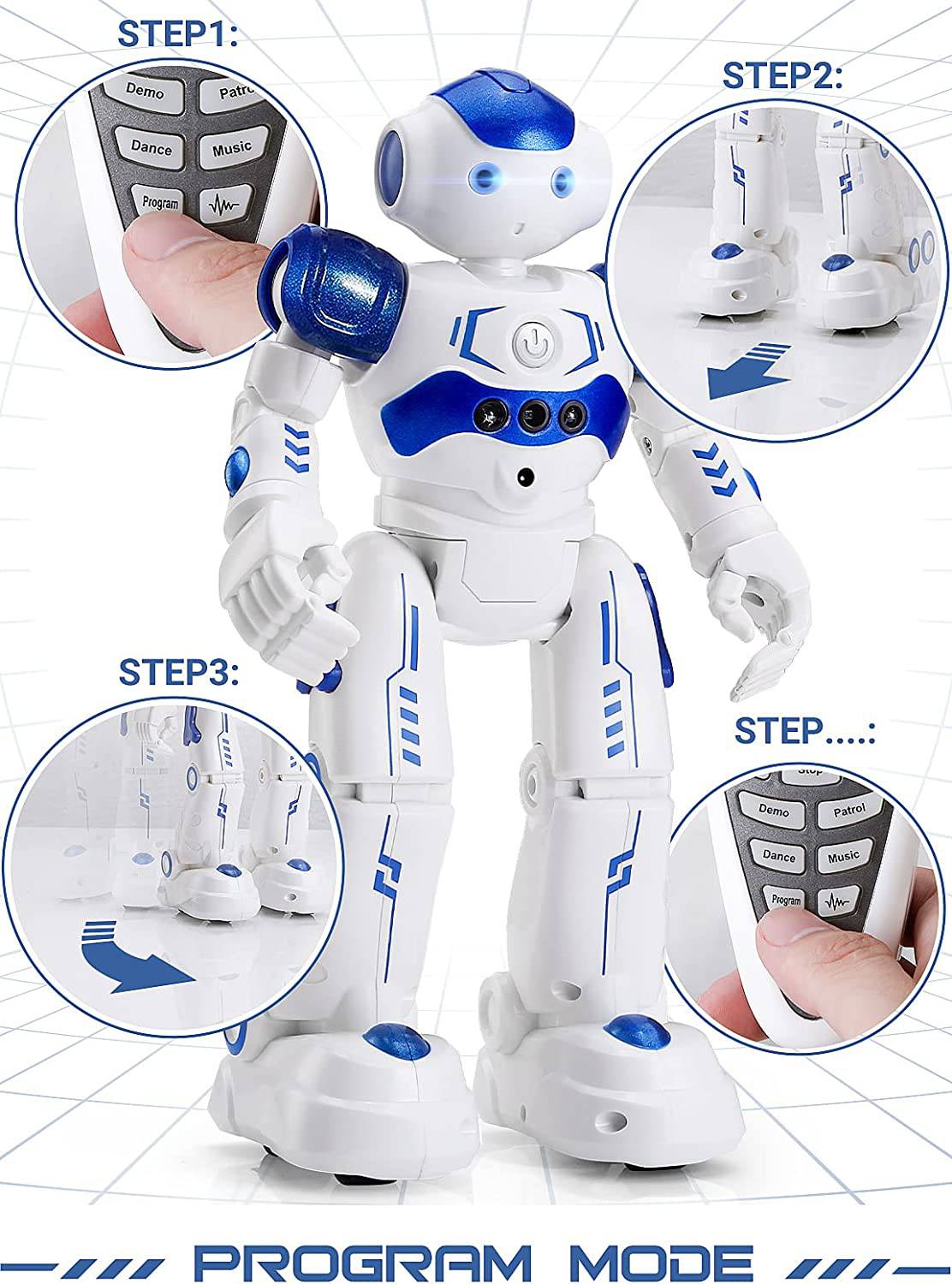 COOLBABY JJRC RC Robot Toys for Kids, Gesture & Sensing Remote Control Robot - COOLBABY