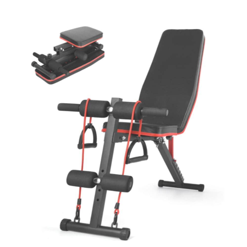COOLBABY JSY189  Black Foldable Weight Bench with Adjustable Backrest - COOL BABY