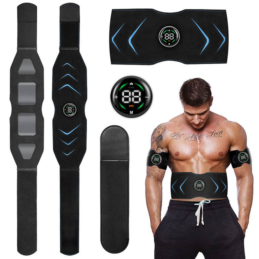 COOLBABY LZM-AMYD EMS Muscle Stimulator,Abs Trainer Muscle Stimulator,10 Modes and 39 strength ratings,Abs Stimulating Belt Arm Belt - COOLBABY