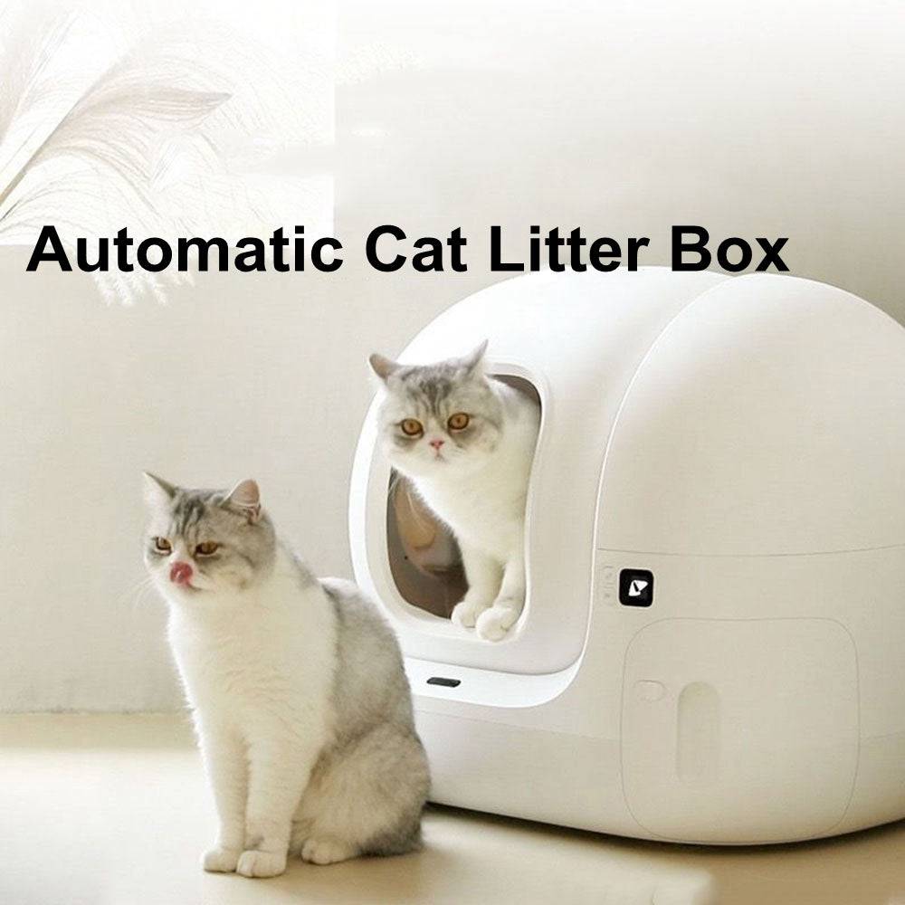 COOLBABY LZM-CWCS01 Pura Max Self-Cleaning Cat Litter Box,Intelligent Automatic Cat Toilet, Light Tone with APP Control Cat Littler Box - COOLBABY