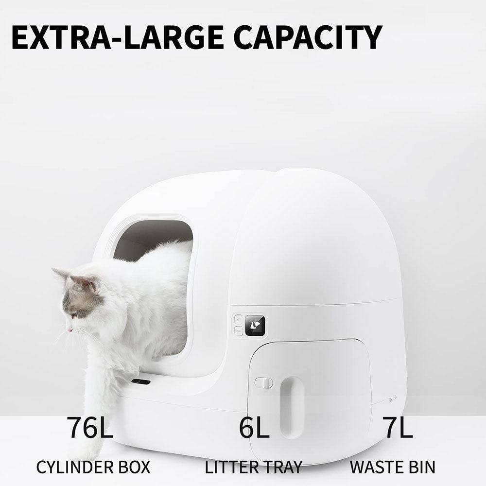 COOLBABY LZM-CWCS01 Pura Max Self-Cleaning Cat Litter Box,Intelligent Automatic Cat Toilet, Light Tone with APP Control Cat Littler Box - COOLBABY