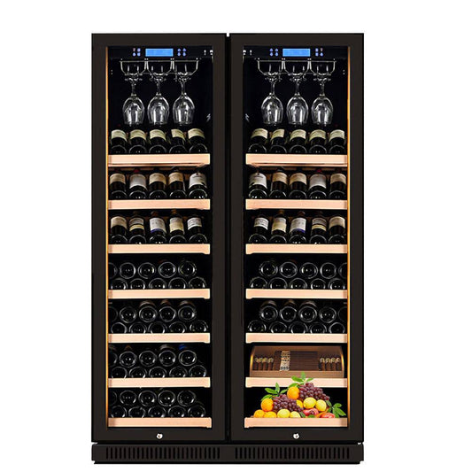 COOLBABY LZM-JG08/LZM-JG10(Double Temperature)Double Spell Wine Cabinet Ice Bar,Wine Cigar Tea Leaf Drinks Fruit Refrigerated Preservation - COOLBABY