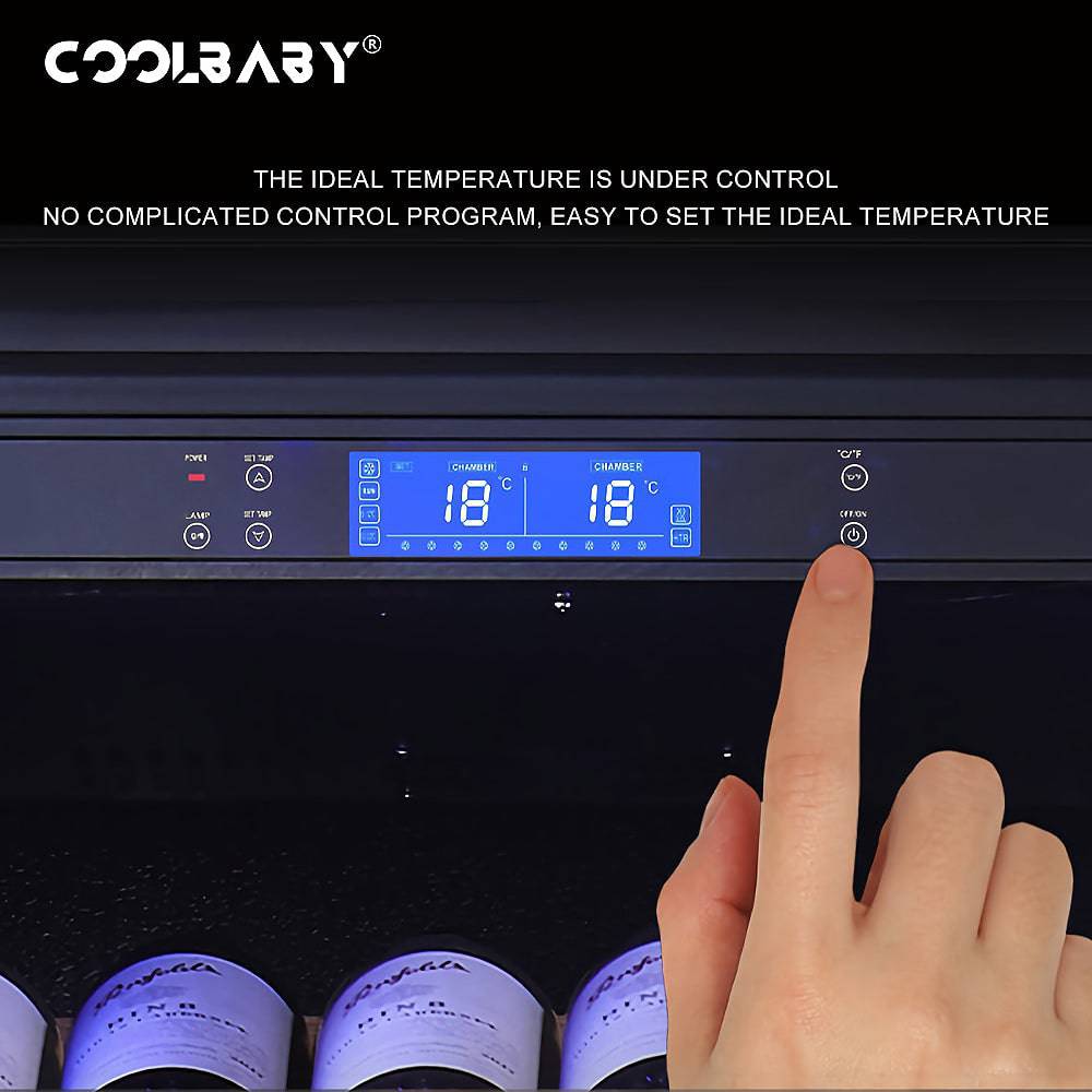 COOLBABY LZM-JG08/LZM-JG10(Double Temperature)Double Spell Wine Cabinet Ice Bar,Wine Cigar Tea Leaf Drinks Fruit Refrigerated Preservation - COOLBABY