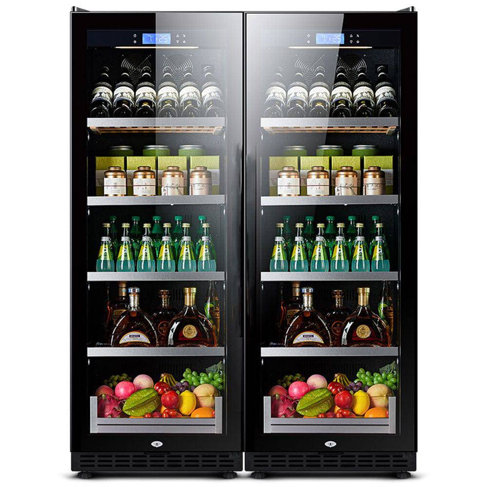 COOLBABY LZM-JG08/LZM-JG10(Double Temperature)Double Spell Wine Cabinet Ice Bar,Wine Cigar Tea Leaf Drinks Fruit Refrigerated Preservation - COOLBABY