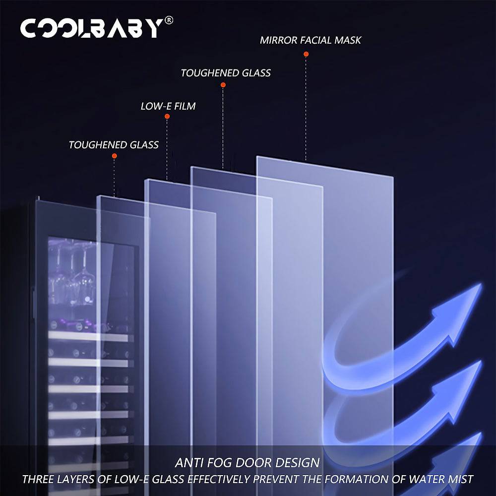 COOLBABY LZM-JG08/LZM-JG10(Double Temperature)Double Spell Wine Cabinet Ice Bar,Wine Cigar Tea Leaf Drinks Fruit Refrigerated Preservation - COOLBABY