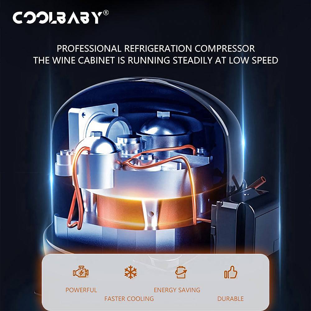 COOLBABY LZM-JG08/LZM-JG10(Double Temperature)Double Spell Wine Cabinet Ice Bar,Wine Cigar Tea Leaf Drinks Fruit Refrigerated Preservation - COOLBABY