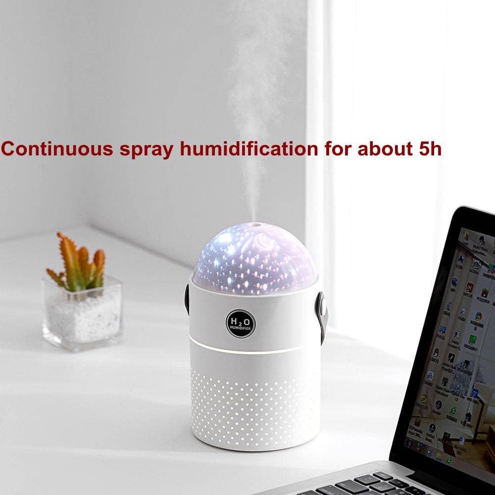 COOLBABY LZM-JSQ01 USB Charging Dream Shadow Humidifier,Desktop Three-in-one Multi-function Projector With Sleeping Night Light - COOLBABY