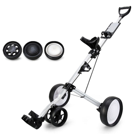 COOLBABY LZM-QBC Four-Wheel Golf Pull Cart: Effortless Convenience for Golf Enthusiasts - COOLBABY