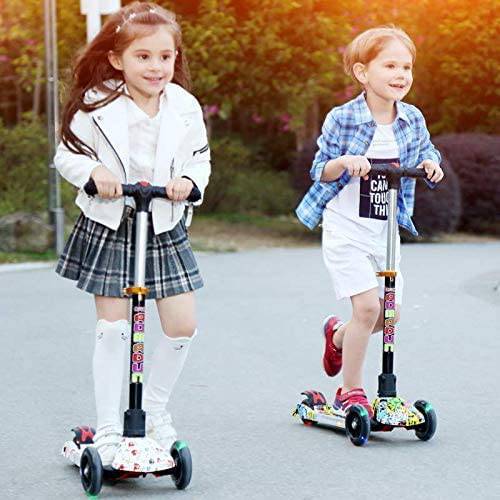 COOLBABY MC5168D Adjustable Height LED Scooter with Stable 3-Wheel Design - COOLBABY
