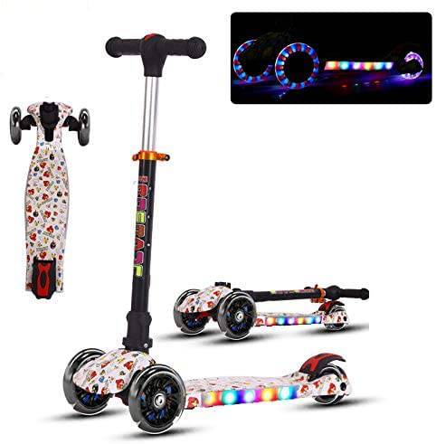 COOLBABY MC5168D Adjustable Height LED Scooter with Stable 3-Wheel Design - COOLBABY
