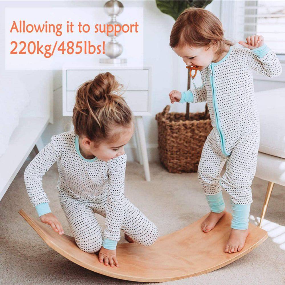 COOLBABY Natural Wood 32 Inch Swing Board Yoga Curve Board - COOLBABY