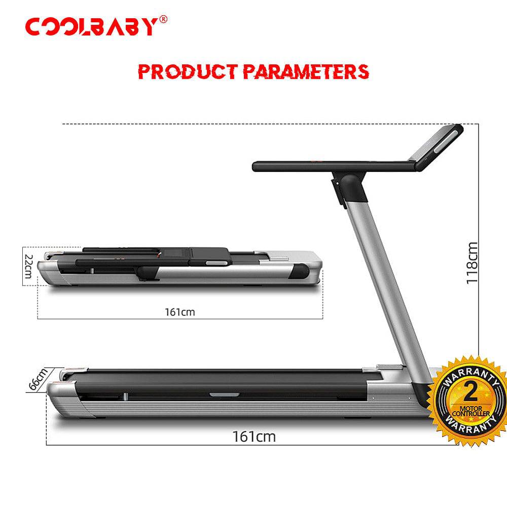 COOLBABY PBJ22 Experience Ultimate Fitness with Our 4.0 HP Motorized Treadmill: Foldable, WiFi-enabled - COOLBABY