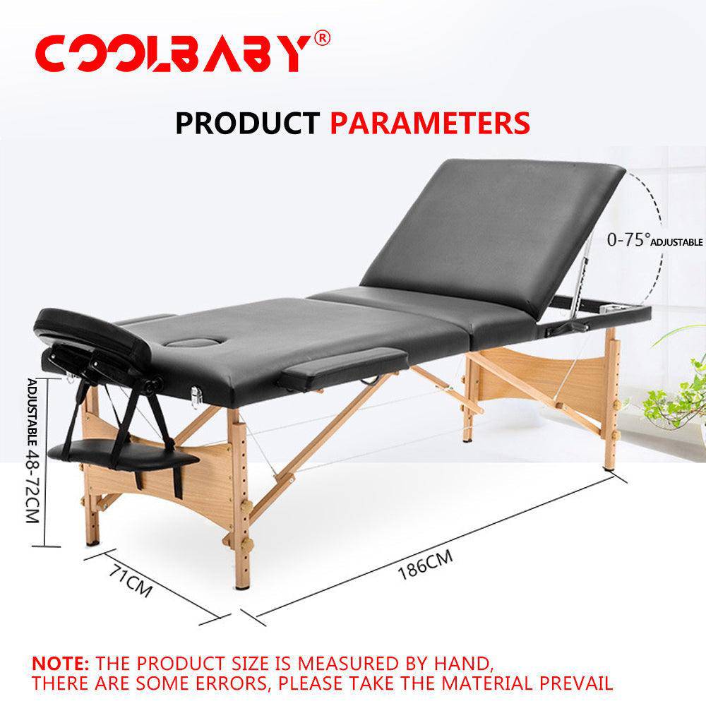COOLBABY Portable Fitness Massage Table - Professional Adjustable Folding Bed for Ultimate Relaxation Time - COOLBABY
