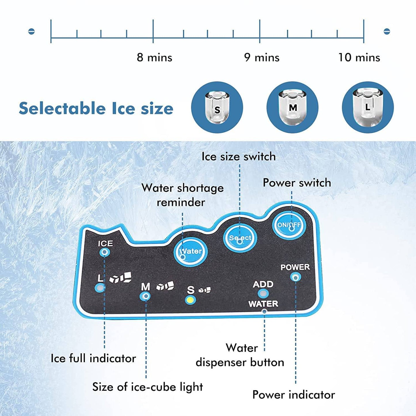 COOLBABY Premium 2-in-1 Stainless Steel Ice Maker & Water Dispenser - COOLBABY