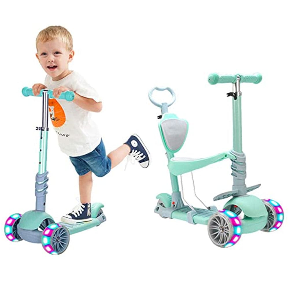 COOLBABY SGHBC 5 In 1 Kids Kick Scooter,Adjustable Scooter for Toddlers 1-6 Years Old - COOL BABY