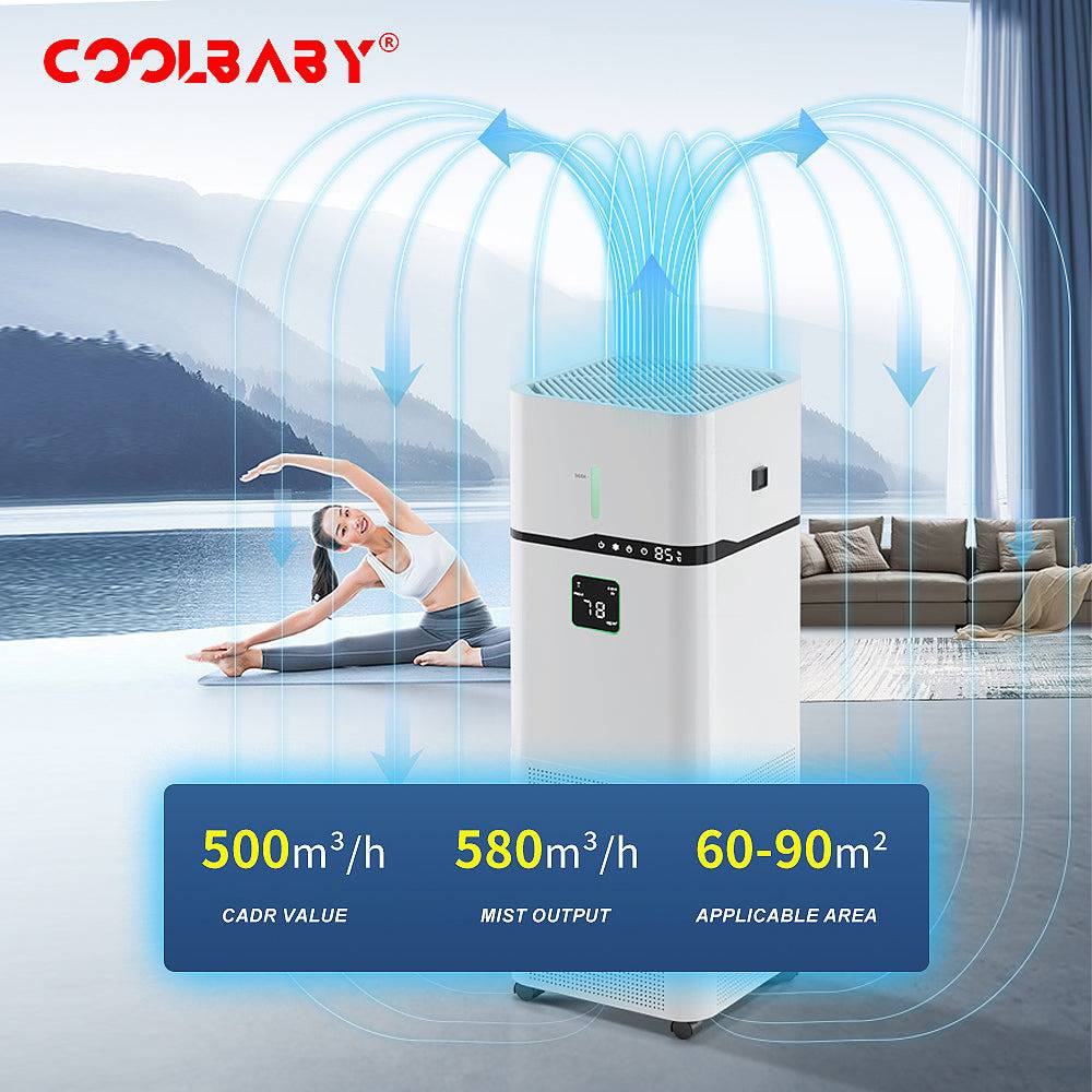 COOLBABY Smart Air Purifier with Humidification & UV Sterilization - Breathe Fresh, Live Smart - COOLBABY