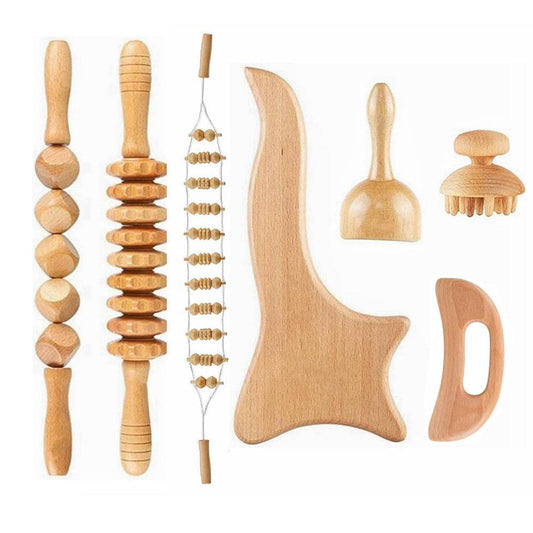 COOLBABY SSZ-AM03 Wooden Therapeutic Tool For Muscle Pain Relief Cellulite Body Shaping - COOLBABY