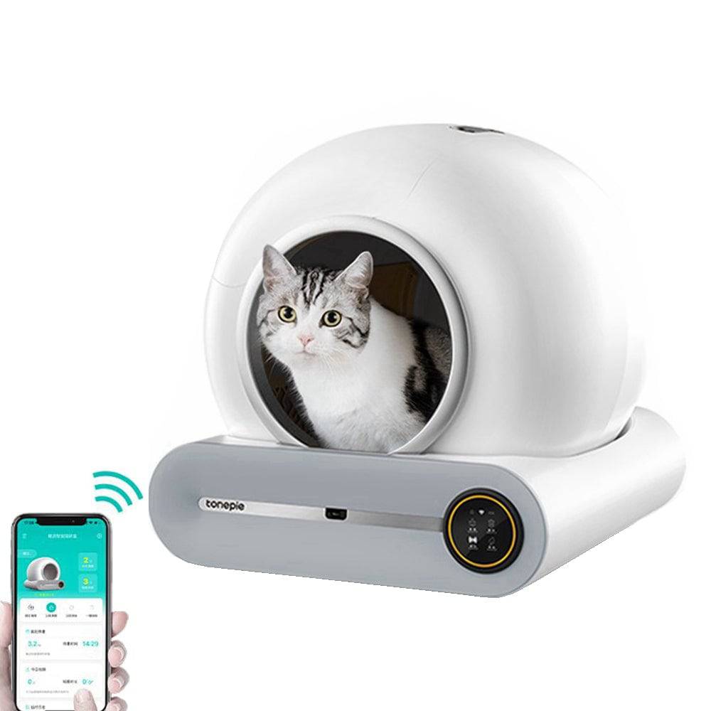 COOLBABY SSZ-CWMSP01 Automatic cat litter box, intelligent automatic cat toilet, ion purification and sterilization, APP control - COOLBABY