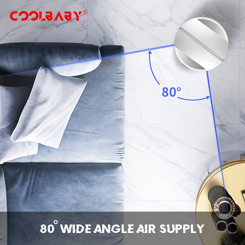 COOLBABY TS-WT Sleep Serenely with Our 8-Hour Timer Bladeless Fan(White) - COOLBABY