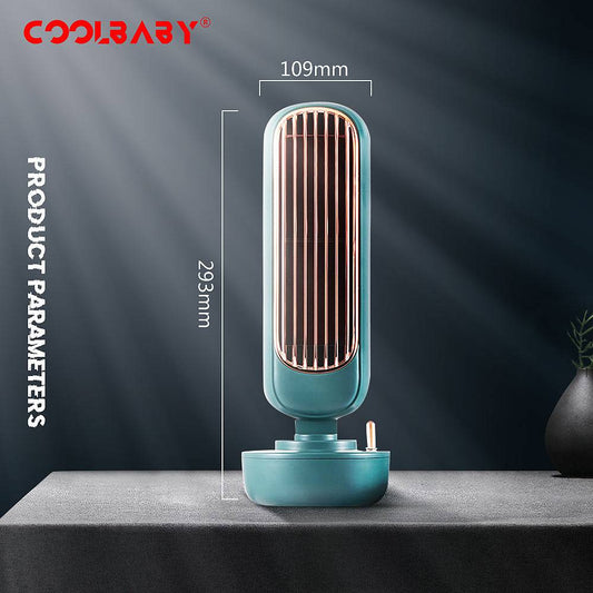 COOLBABY TS001 USB Air Cooler Spray Humidifier Desktop Cooling Tower Fan - COOLBABY