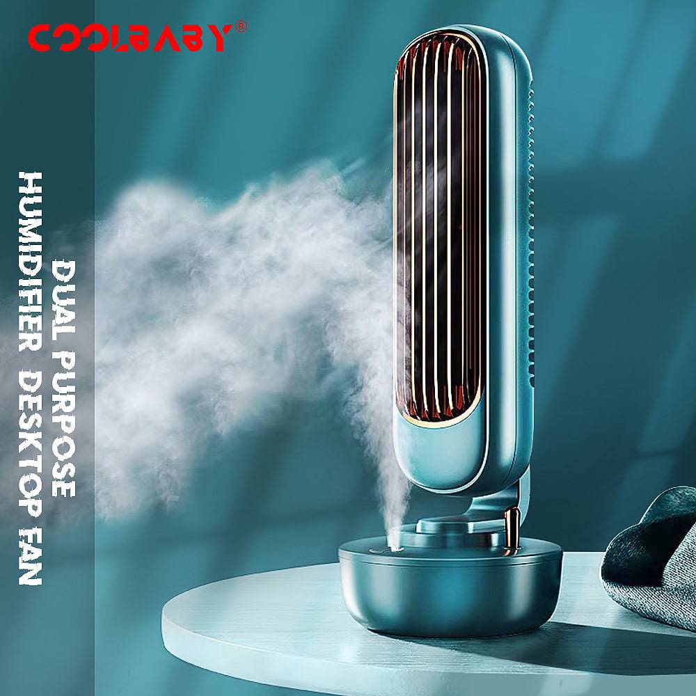 COOLBABY TS001 USB Air Cooler Spray Humidifier Desktop Cooling Tower Fan - COOLBABY