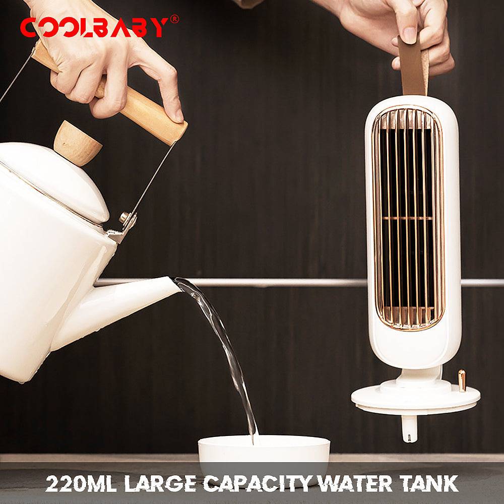 COOLBABY TS001 USB Air Cooler Spray Humidifier Desktop Cooling Tower Fan - COOLBABY