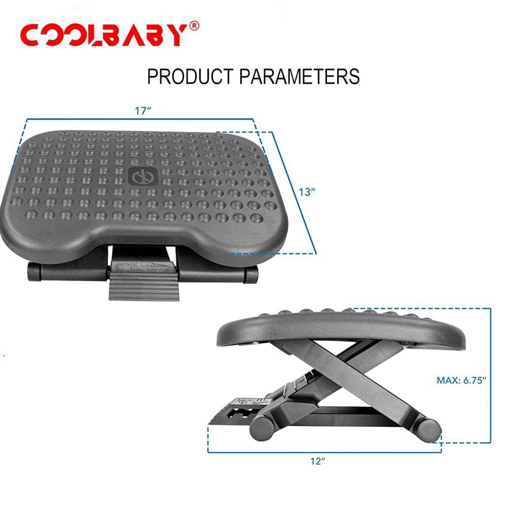 COOLBABY Under Desk Footrest. Improves Posture And Circulation - COOLBABY