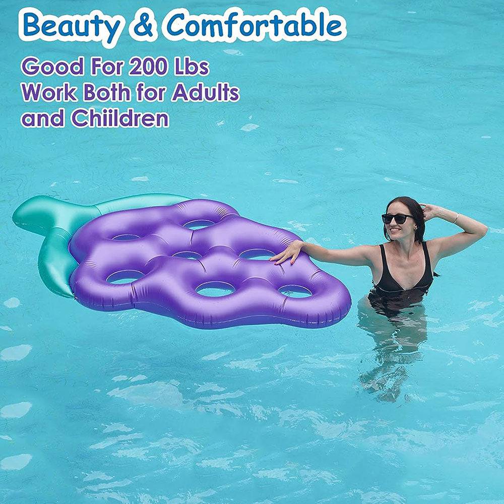 COOLBABY WQSJ-CQFP02 Grape Float Raft Adult Water Toy,Swimming Pool Floats Raft - COOLBABY