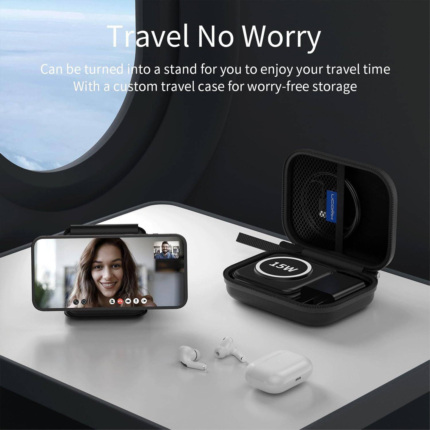 COOLBABY WQSJ-WXCDQ Magnetic Wireless Charger for iPhone, Fodable 3 in 1 Charging Station - COOLBABY