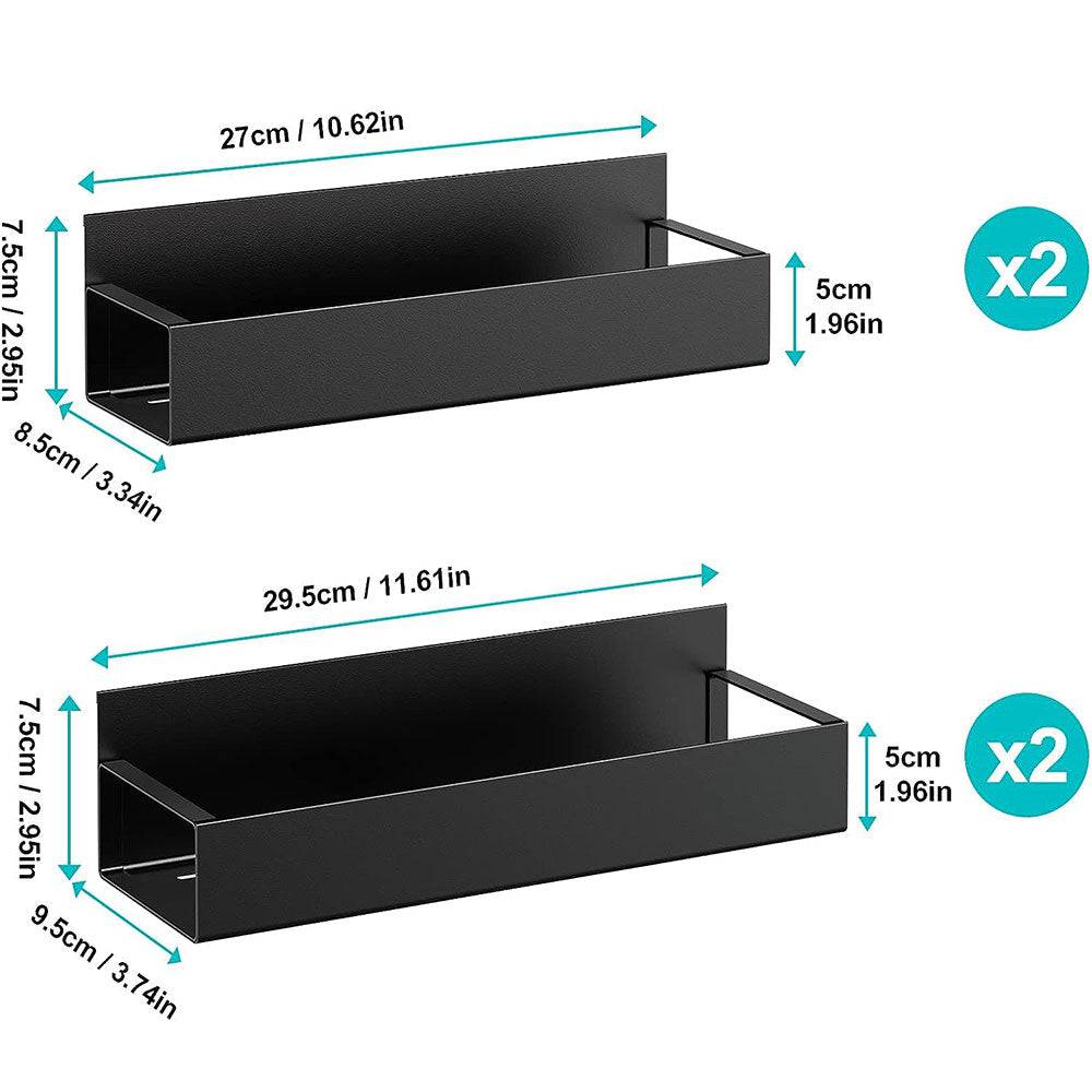 COOLBABY WQSJ-ZWJ02 4 Pack Magnetic Spice Rack Shelf,Moveable Fridge Magnetic Spice Racks - COOLBABY