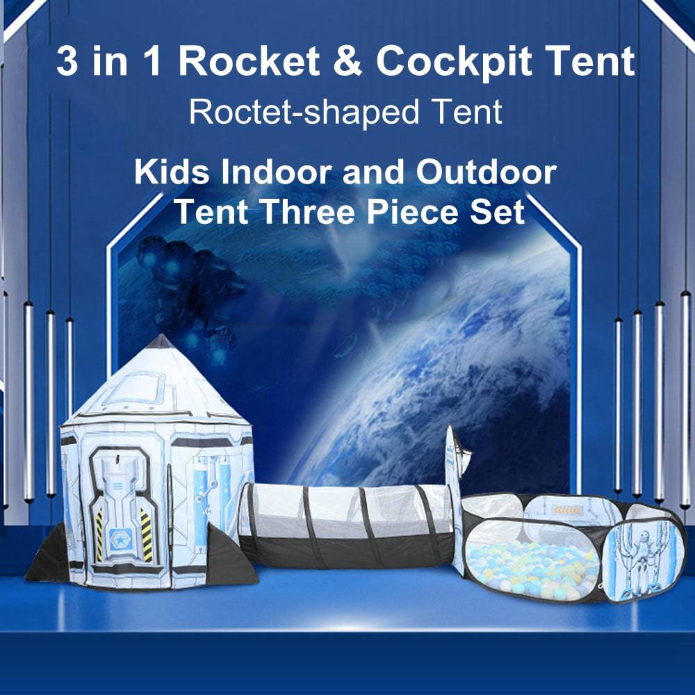 COOLBABY WQSJ023 3 in 1 Kids Play Tent,Tent Tunnel Three Piece Set - COOLBABY