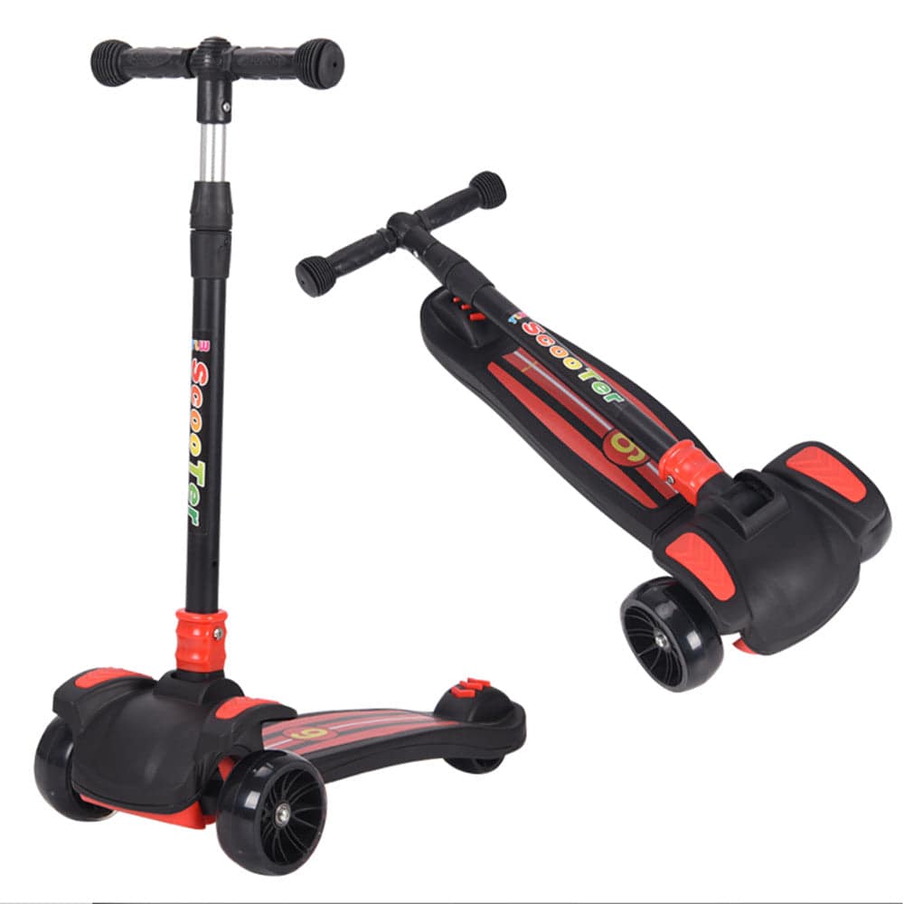 COOLBABY XHB Kid' Scooter 3 Wheels Big Pedal Foldable Scooter With Music LED light - COOL BABY