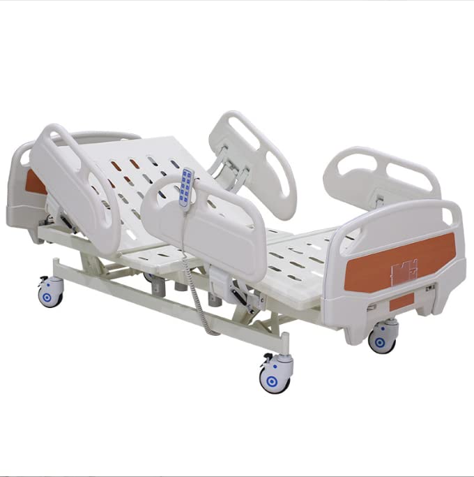 COOLBABY YLC01 Electric 5 Function Patient Medical Clinic Hospital Bed - for Home Care Use and Medical Facilities - Easy Transport Casters - COOLBABY