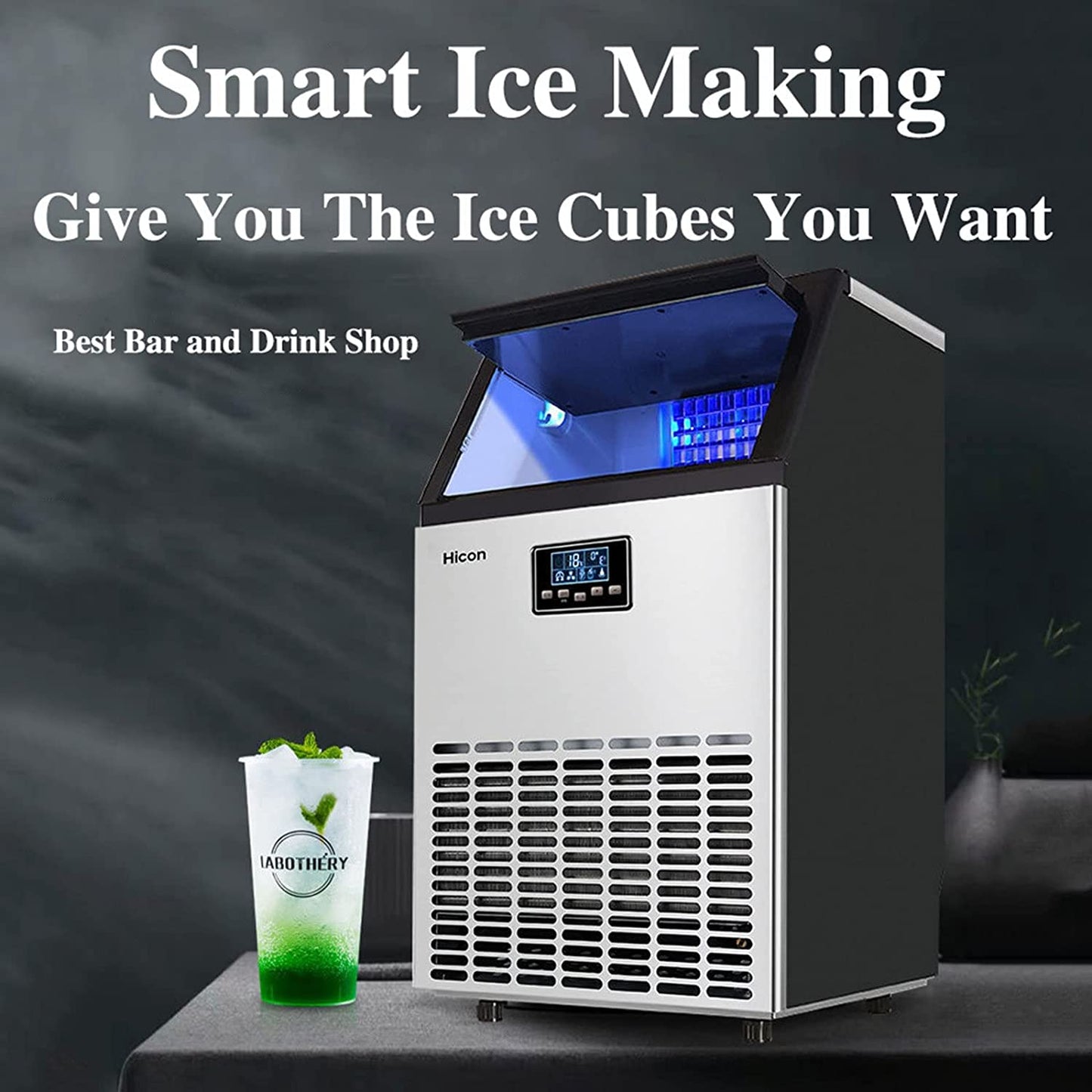 COOLBABY YLY2054 Premium Stainless Steel Ice Maker: Smart, Safe, and Efficient - COOLBABY
