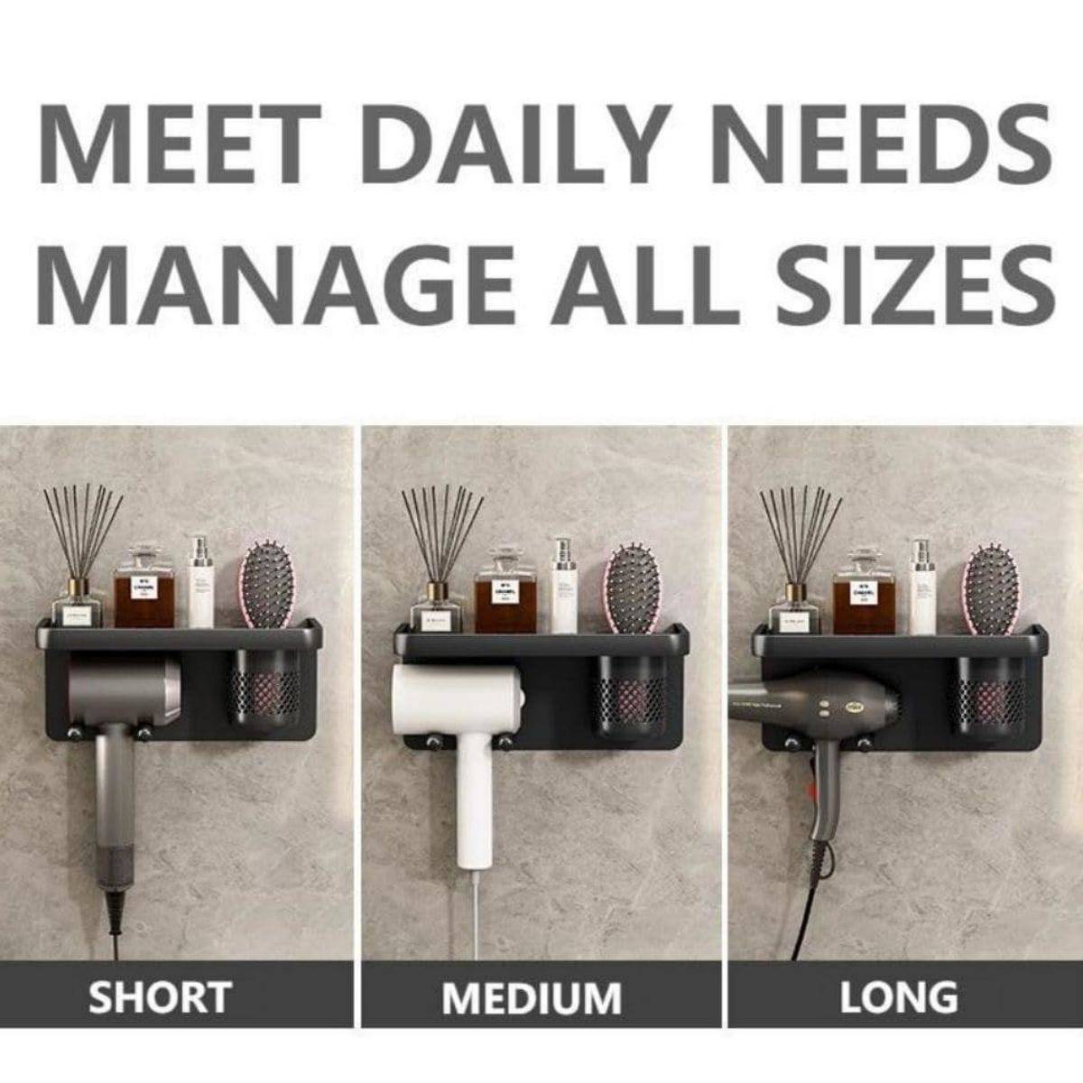 COOLBABY ZJJA120 Bathroom Hair Dryer Storage Rack - COOLBABY