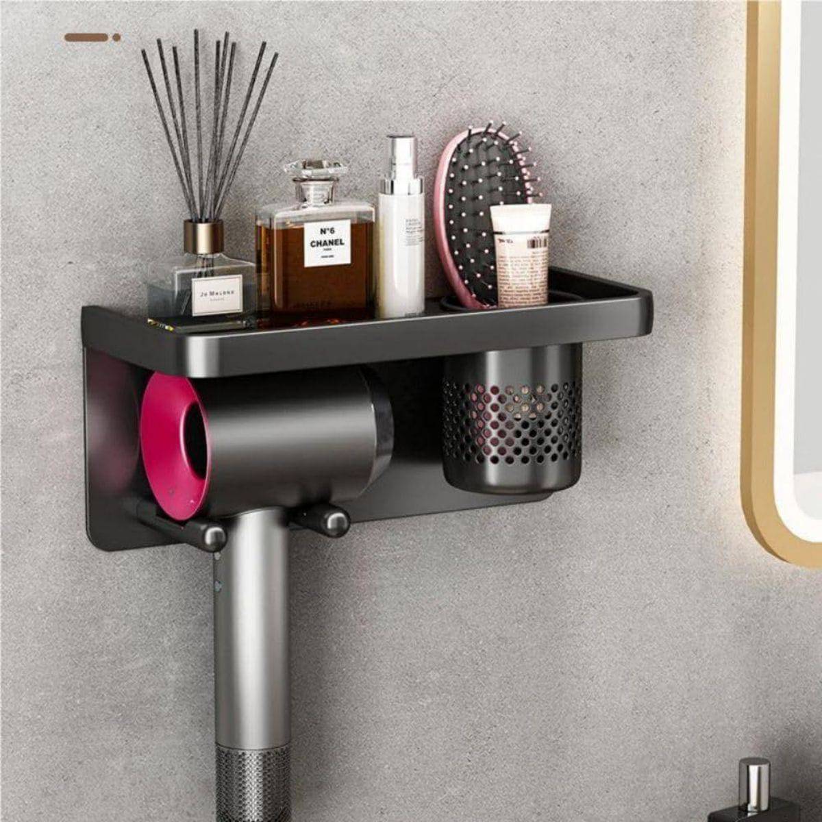 COOLBABY ZJJA120 Bathroom Hair Dryer Storage Rack - COOLBABY