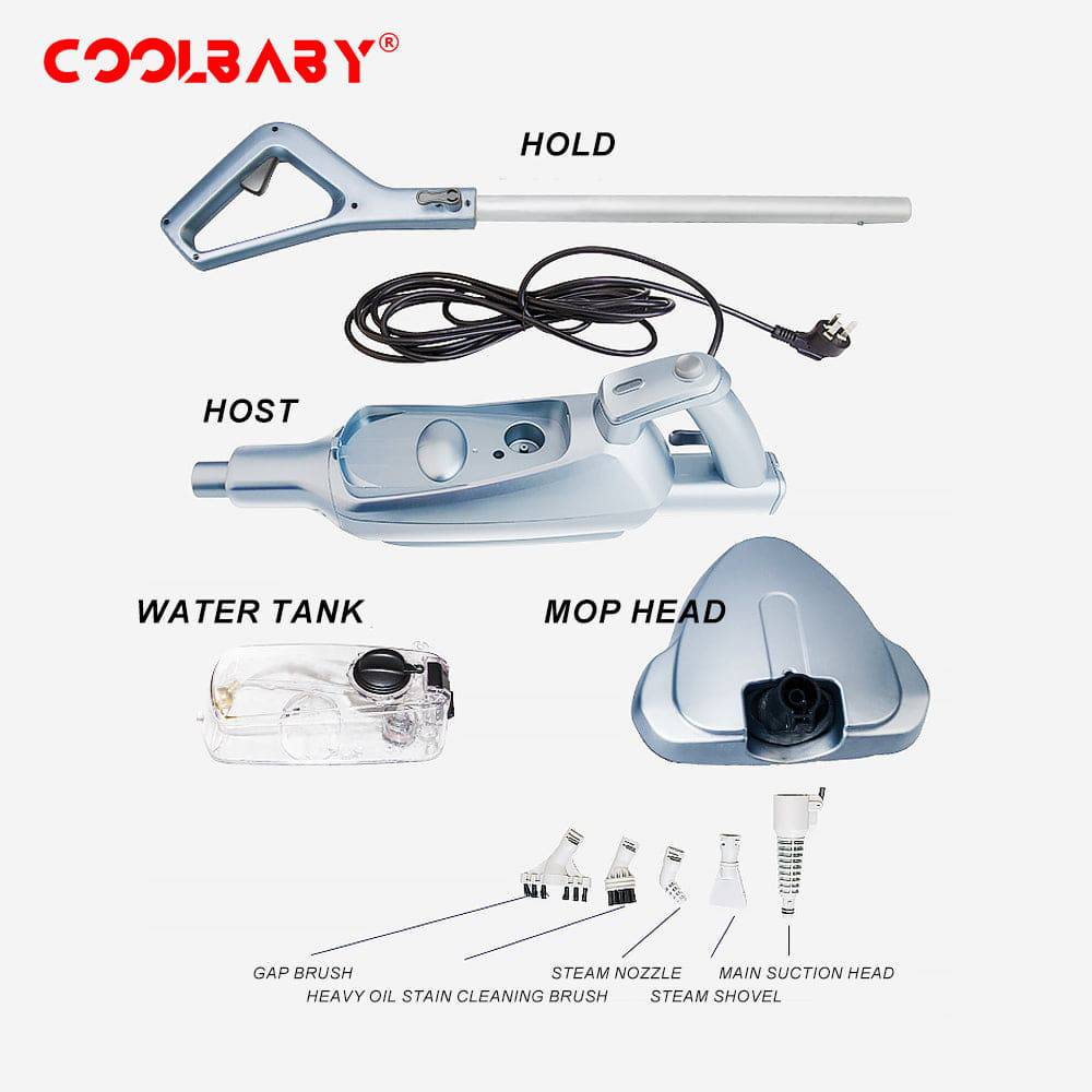 COOLBABY ZRW-TDJ Steam Mop-Hand-held Electric Cleaning And Mopping Machine, Multi-function, Removable, Sweeping, Mopping And Scrubbing - COOLBABY