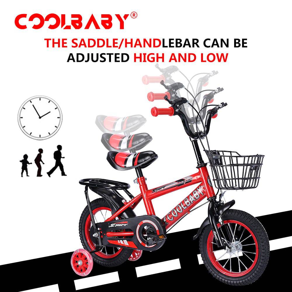 COOLBABY ZXC New children bike 12/16 inch kid bicycle boy and girl bike 3-12 years old riding children bicycle gift Fashion cool bicycle - COOL BABY
