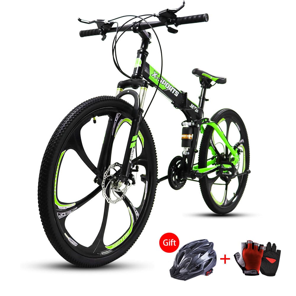 COOLBABY ZXCA5 Mountain Bike 26 inch Folding Bikes with Iron