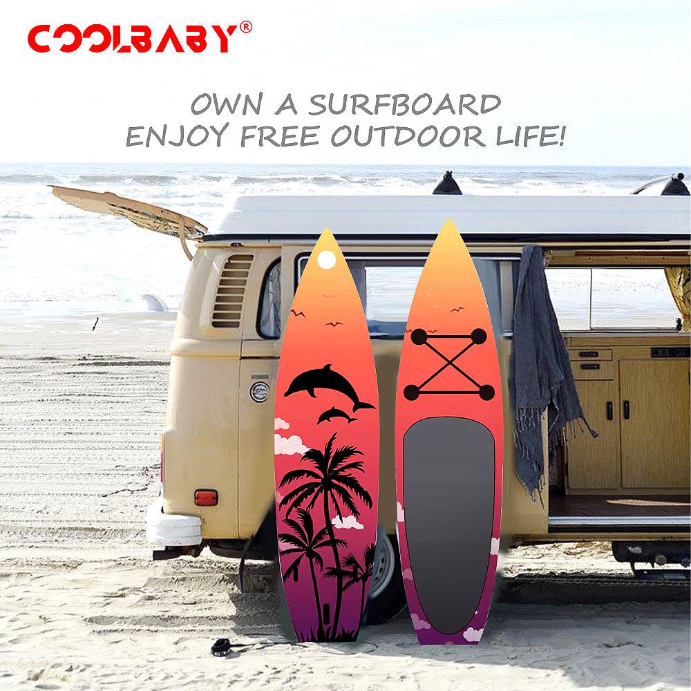 COOLBABY ZZR-W16 Premium Inflatable Stand Up Paddle Board (6 Inches Thick) with SUP Accessories - COOLBABY