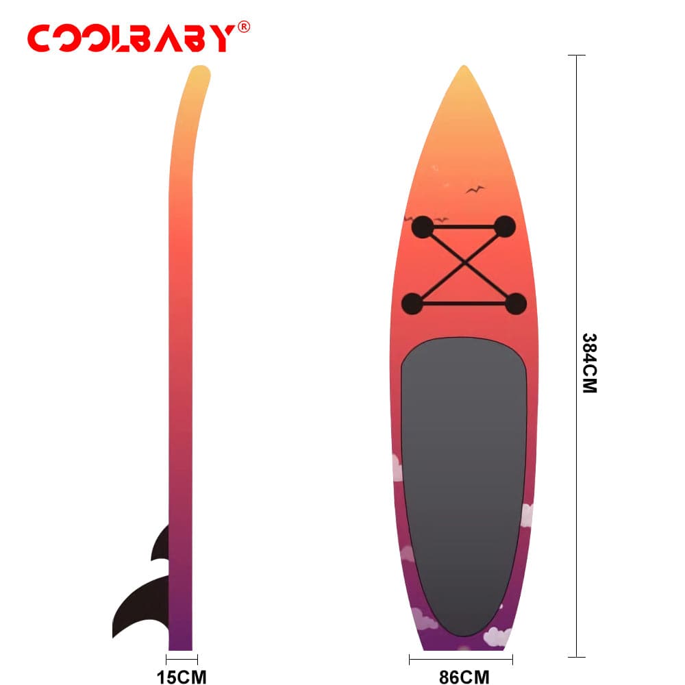 COOLBABY ZZR-W16 Premium Inflatable Stand Up Paddle Board (6 Inches Thick) with SUP Accessories - COOLBABY