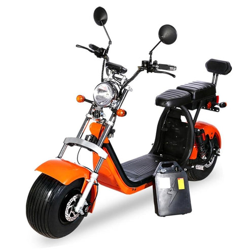 1500W Harley Electric motorcycle Double Seat with double battery Fat Tire - COOLBABY