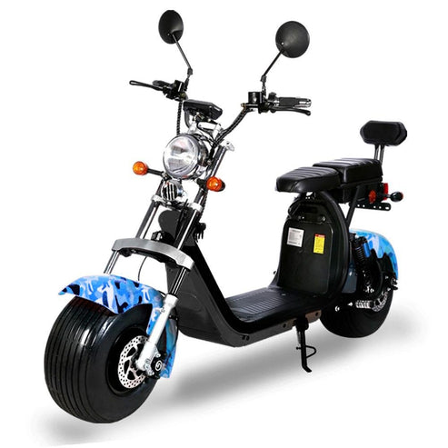 1500W Harley Electric motorcycle Double Seat with double battery Fat Tire - COOLBABY