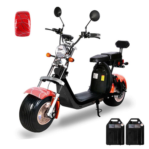 3000W Electric Motorcycle, tyre Double Seat with double battery - COOLBABY