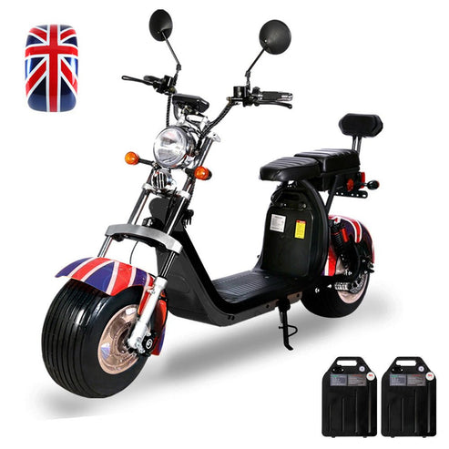 3000W Electric Motorcycle, tyre Double Seat with double battery - COOLBABY