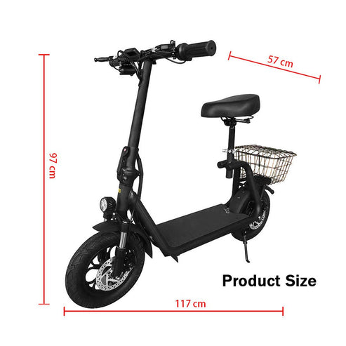 Small Harley Electric Bicycle Folding Electric Scooter 2 Wheels Electric Motorcycle with Basket - COOLBABY