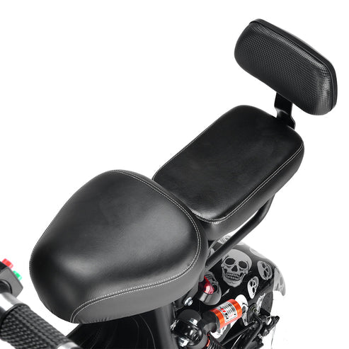 Small Harley two seat big tires with 1000w two wheels adult electric scooter motorcycle | Black Spider - COOLBABY